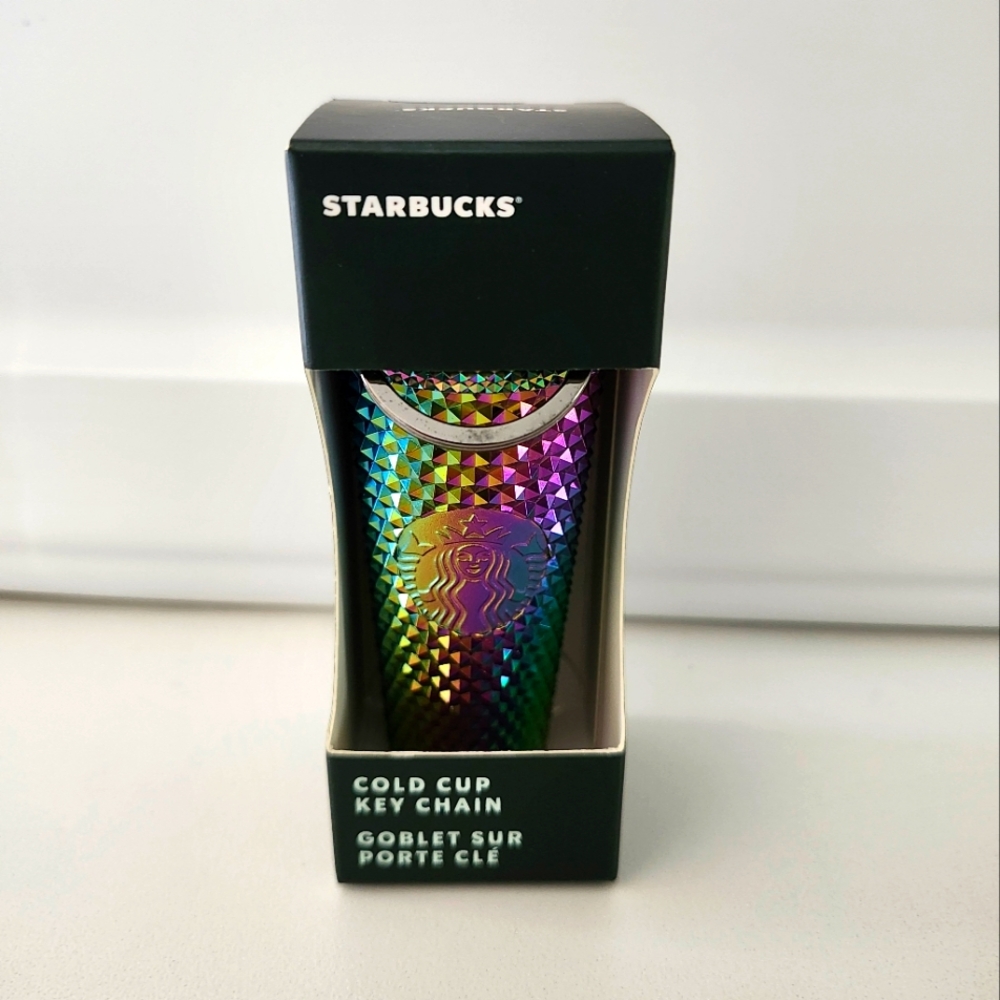 Starbucks oil slick keychain cup